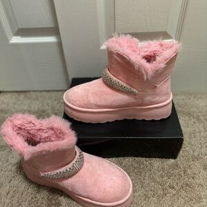 Pink Winter & Rain Boots with Fur Lining